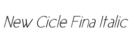 New Cicle Fina Italic