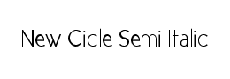New Cicle Semi Italic