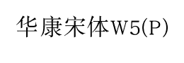 华康宋体W5(P)