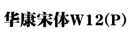 华康宋体W12(P)