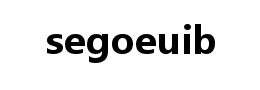 segoeuib字体