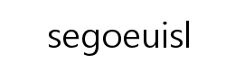 segoeuisl字体