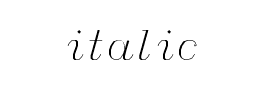 italic